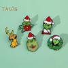 Рождественская брошь в форме мультяшной фигуры, противоскользящая, полированная, для новогодней вечеринки, пальто, воротник, сумка, шарф, шляпа, украшение, прищепка, одежда, ювелирные изделия