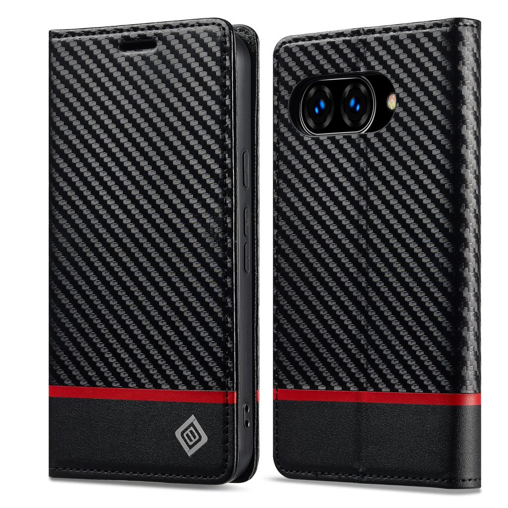 Роскошный кожаный чехол-бумажник из углеродного волокна для Google Pixel 10 Pro XL 9A 9 8 8A 7A 7 6A 6 10A 10 Магнитная книжка-сумка Обложка