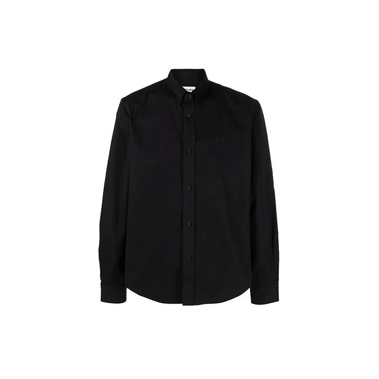 Kenzo Рубашки Мужские Черная Лацканы Умеренная Рубашка FC55CH4001LH-99