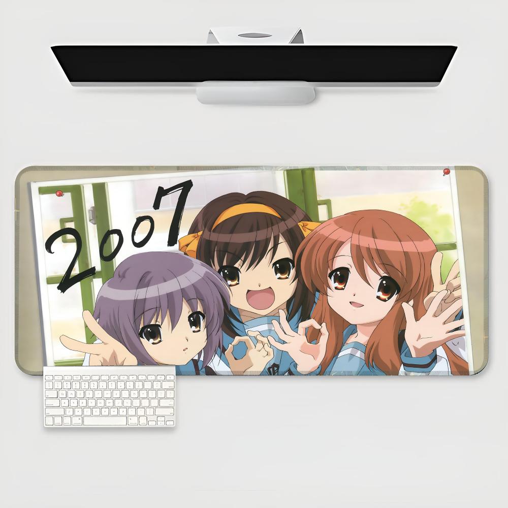 Коврик для мыши The Melancholy of Haruhi Suzumiya игровая клавиатура XXL Коврик для мыши Большой Компьютер Ноутбук Нескользящий Коврик для стола Клавиатура Коврик для мыши