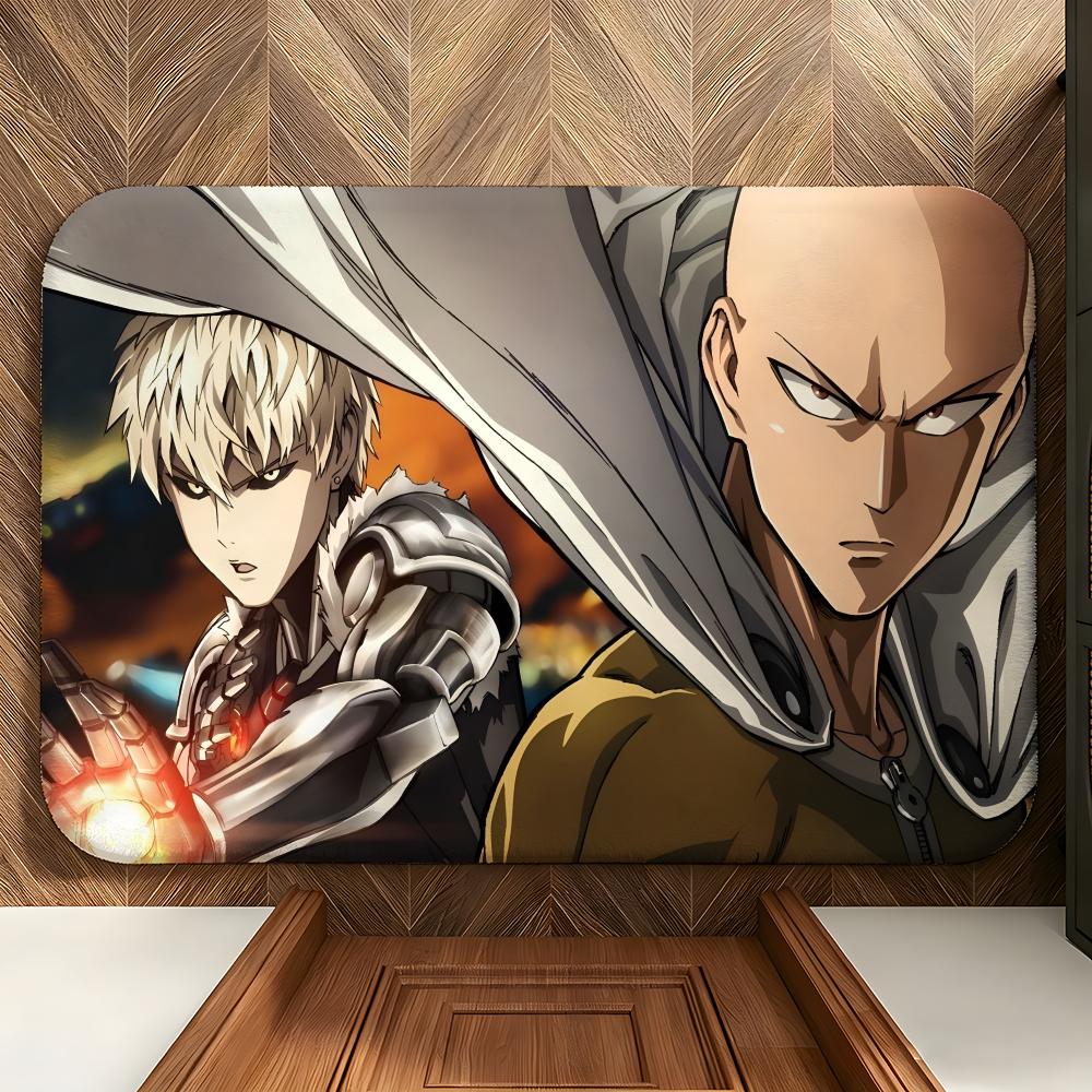 Аниме One-Punch Man Коврик для пола Мягкий фланелевый коврик для пола Подходит для прихожих, гостиных, спален и ванных комнат