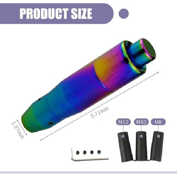 1 PC Car Shift Operation Long Handle, 5.7" Racing Trim Alloy Multicolor