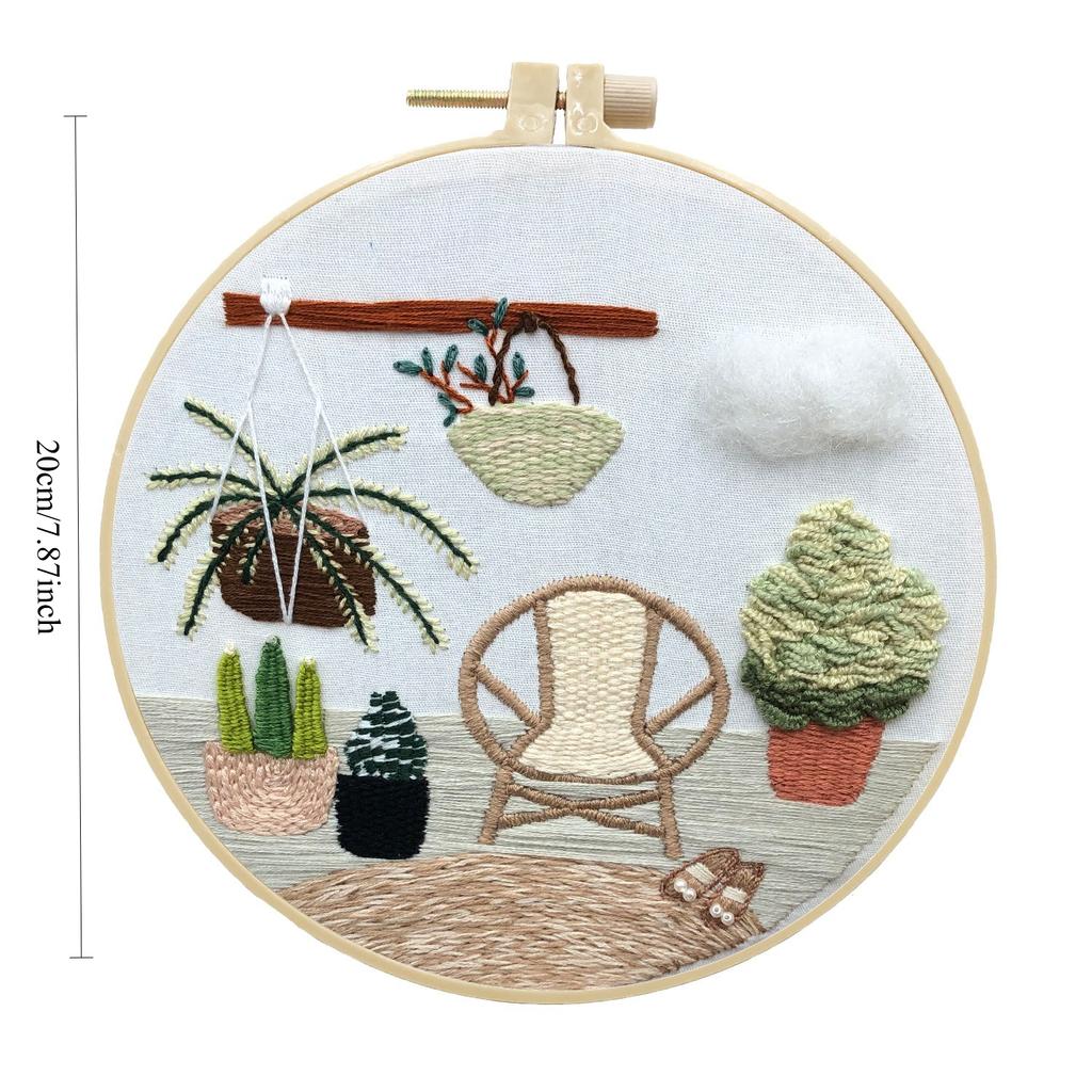 1pc Bedroom Pattern DIY Embroidery Kit for Beginners