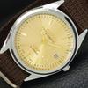 REFURBISHED MENS CITIZEN AUTOMATIC 8200 JAPAN DATE GOLDEN DIAL WATCH A432599-2 R112-a432599