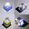 Prism Six-Sided Bright Light Combine Cube Prism Stained Glass Beam Splitting Prism Optical Experiment Instrument
