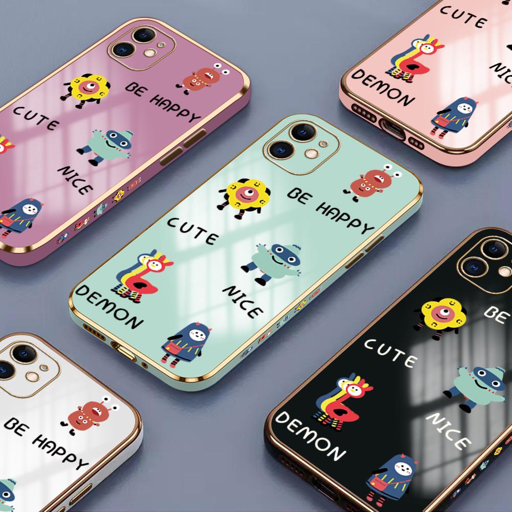 Красочные печатные узоры с квадратным краем корпуса с покрытием корпуса телефона Роскошное покрытие Мягкий чехол для телефона для iPhone Motorola Moto OnePlus Samsung