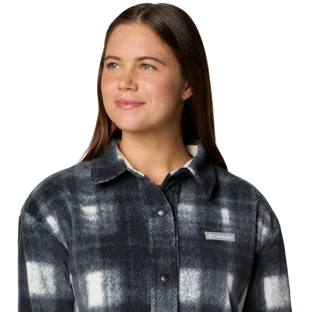 Columbia Benton Springs Fleece Shirt Jacket II, Womens Grey Jacket