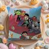 Чехол на подушку T-Teen T-Titans Go Натуральный Лен Органическая Ткань Двусторонний Принт Диван Домашний Декор Подарок Наволочка