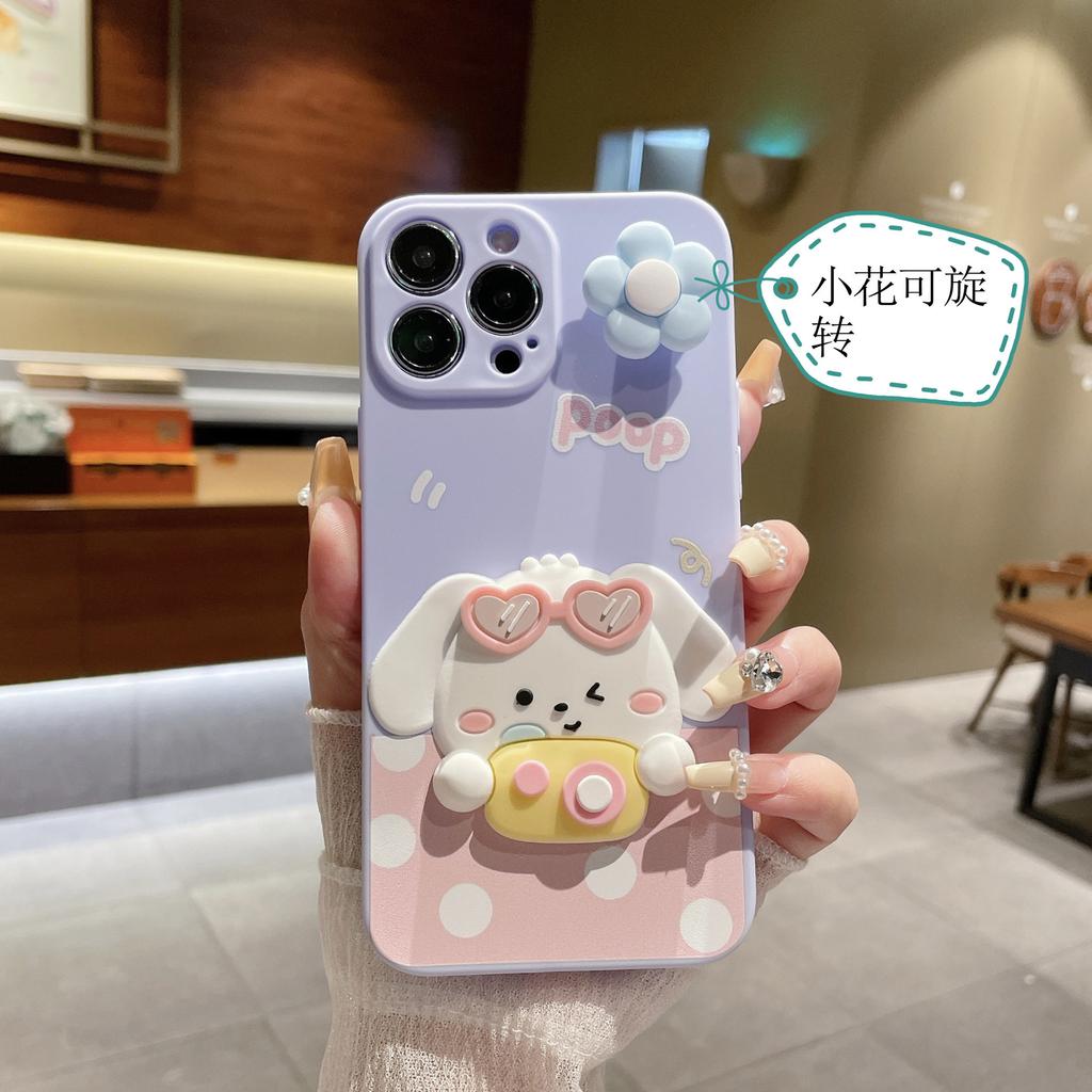 Стереоскопический мультфильм подходит для Samsung S25FE фото щенок чехол для мобильного телефона A54 милая девушка Xcover5 свинка