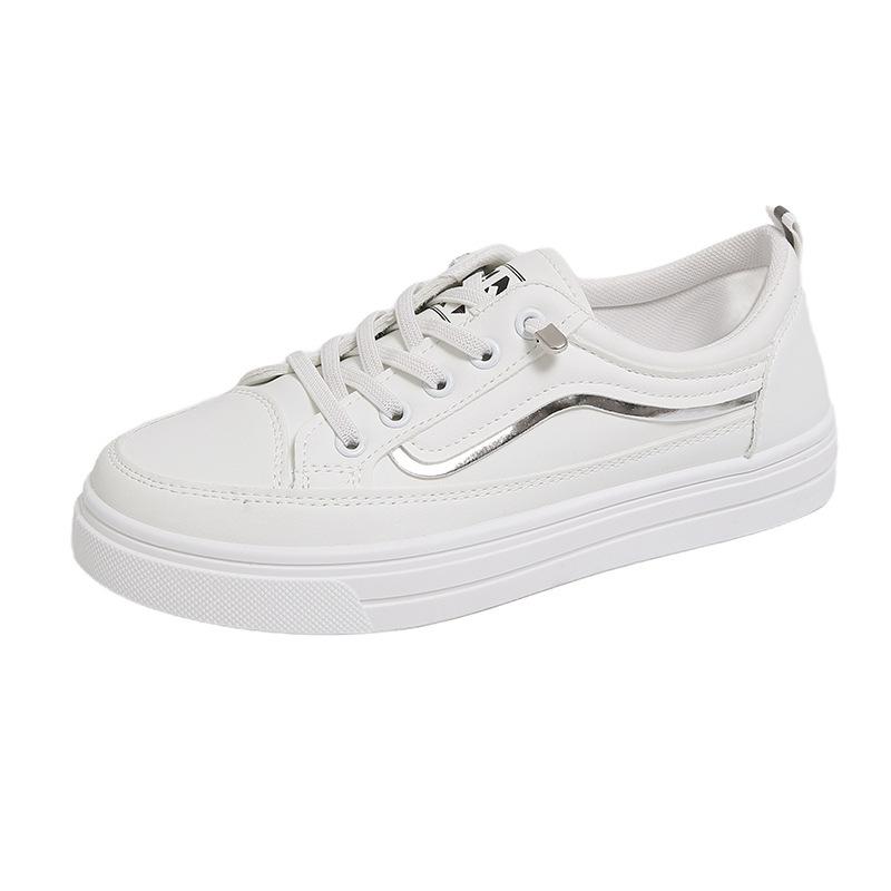 2025 весна новые женские туфли спортивные универсальные белые туфли женские повседневные кожаные туфли с одной педалью модные туфли
