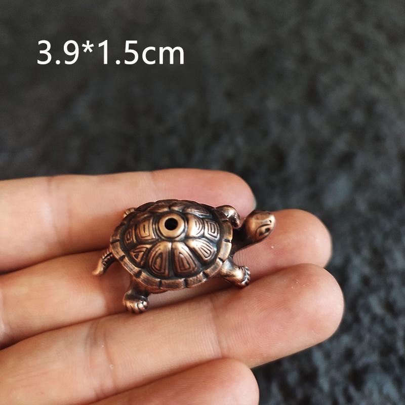 Vintage Brass Zen Frog Meditation Buddhist Statue Metal Ant Turtle Sculpture Incense Burner Household Decoration Tea Pets
