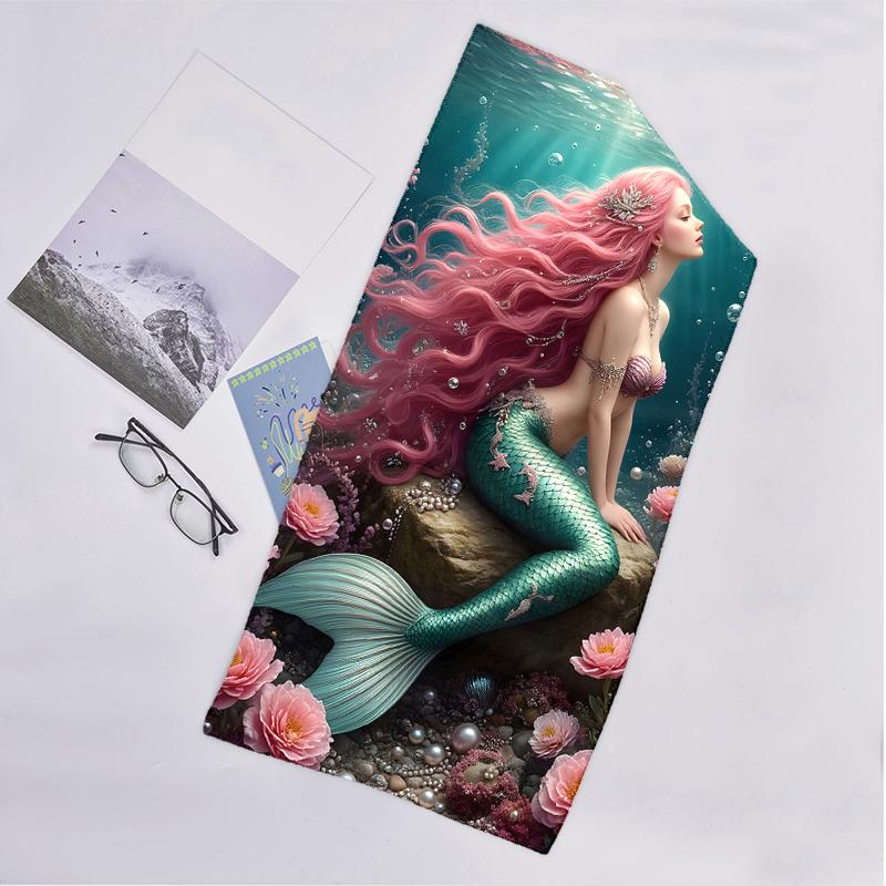 Mermaid Fashion Beach Towel: Ideal for Summer Adventures Soft, absorbent and quick drying suitable for swimming and bathing