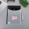 11 Holes Binder Cash Envelopes Transparent Files Envelope Bags Binder Punched Pockets  Receipt