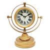 [Q2069] - Gold 'Vintage Design' Metal Clock - Height 25 Cm