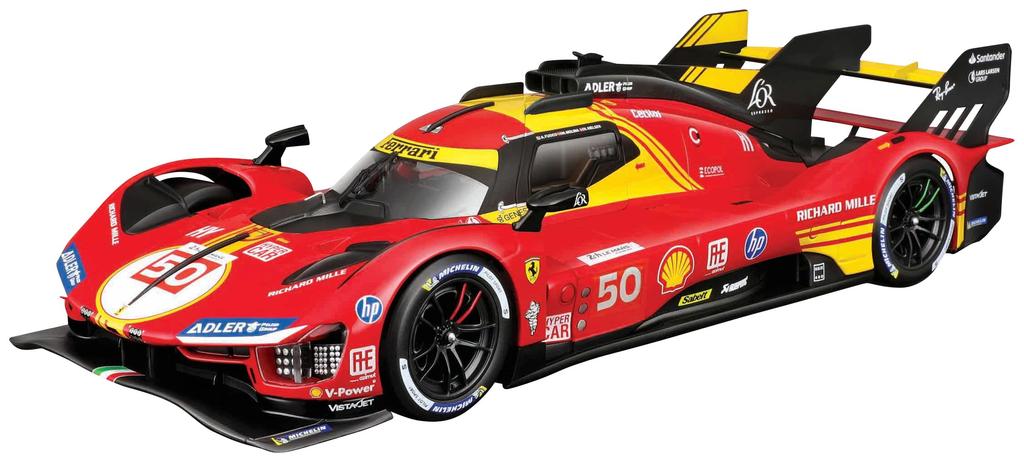 Bburago Ferrari 499P Le Mans 2024 Winner Window Box Finished Product 1/18 No.50 18-16303R