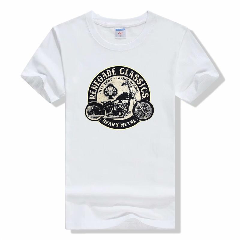 Мужская и женская винтажная футболка унисекс с мотоциклом из США, футболки с круглым вырезом, хлопковая футболка в стиле ретро, ​​модная футболка унисекс с короткими рукавами