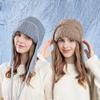 Autumn Winter Coldproof Warm Wool Hat Women Plush Knitted Hat Ear Protection Hat Bomber Hat