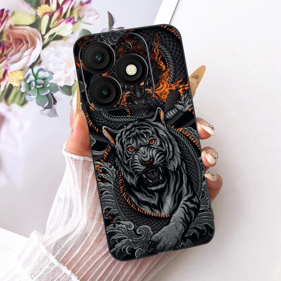 For Itel A50 A50C 4G Case Cool Lion Luxury Painted Cover Soft TPU Phone Case For Itel A50C A 50 C ItelA50 ItelA50C Fundas Bumper