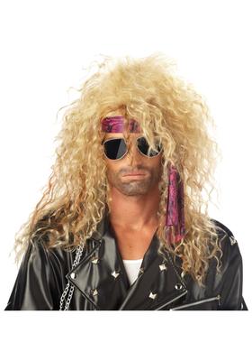 Калифорнийский костюм Heavy Metal Rocker Blonde Взрослый парик Heavy Metal Rocker Blonde Взрослый парик Размер One-Size [Товар]