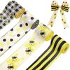 Bumblebees Ribbon 1 Roll Handmade Bowknot Wreath Stair Decorations Supplies for Child Adult DIY Making Supplies