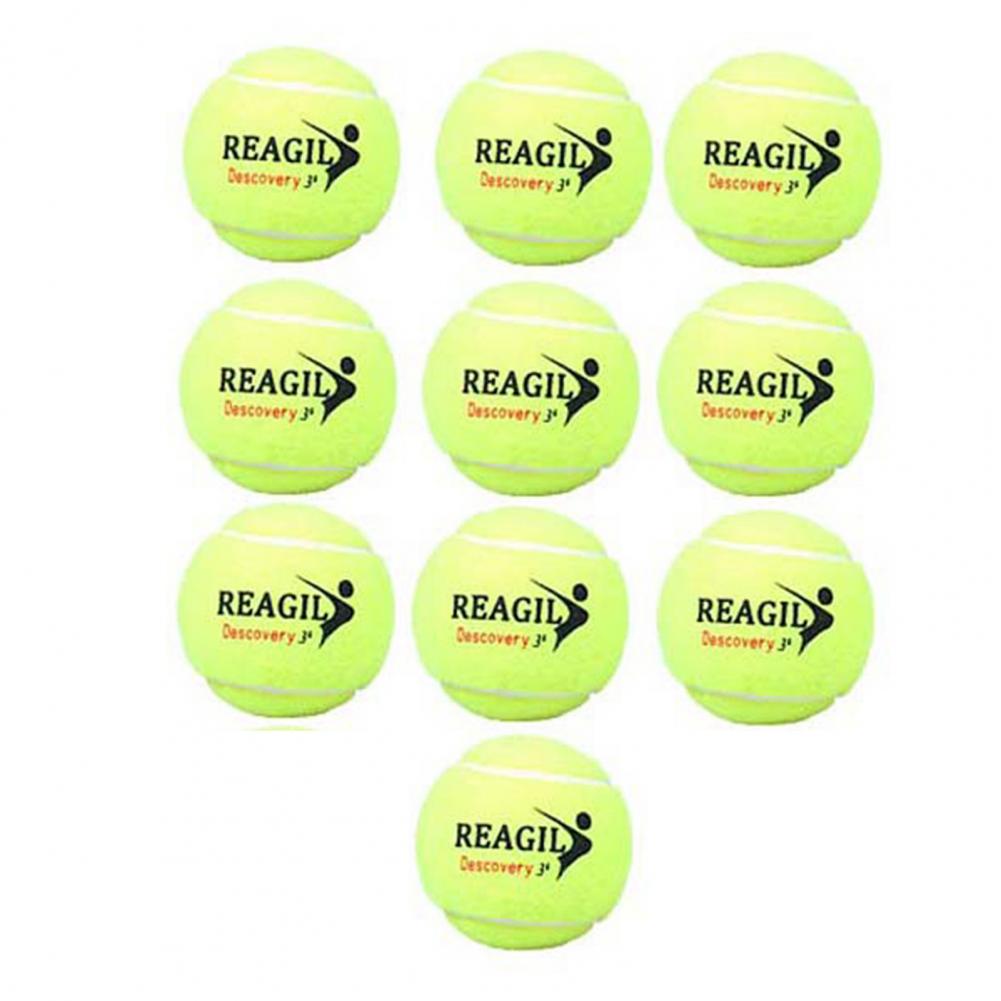 10Pcs Tennis Ball High Elasticity Long-lasting Wear-resistant Durable Training Game Yellow High Bounce Practice Tennis Ball