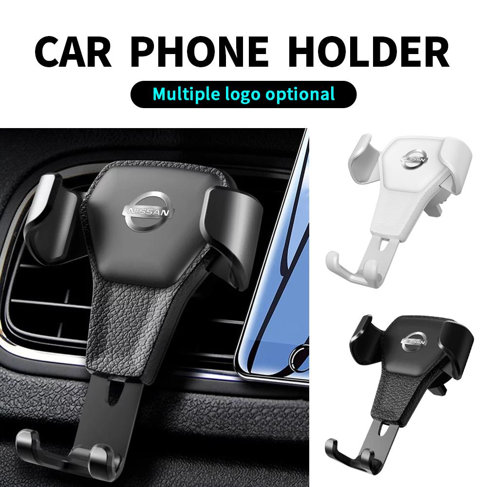 AUK2 Universal Car Mobile Phone Bracket Phone Holder Adjustable Vent Clip For Nissan Juke Qashqai X-Trail Altima Maxima Leaf Patrol