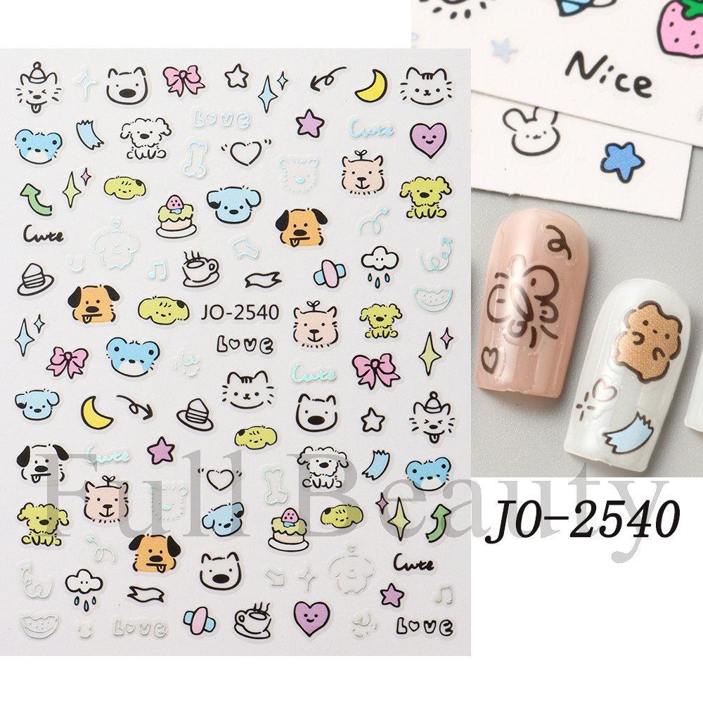 Nail Art Stickers, Imitation Hand-Painted Golden Branches, Jade Leaves, Bronzing Flowers, Flower Petals, Adhesive Nail Stickers