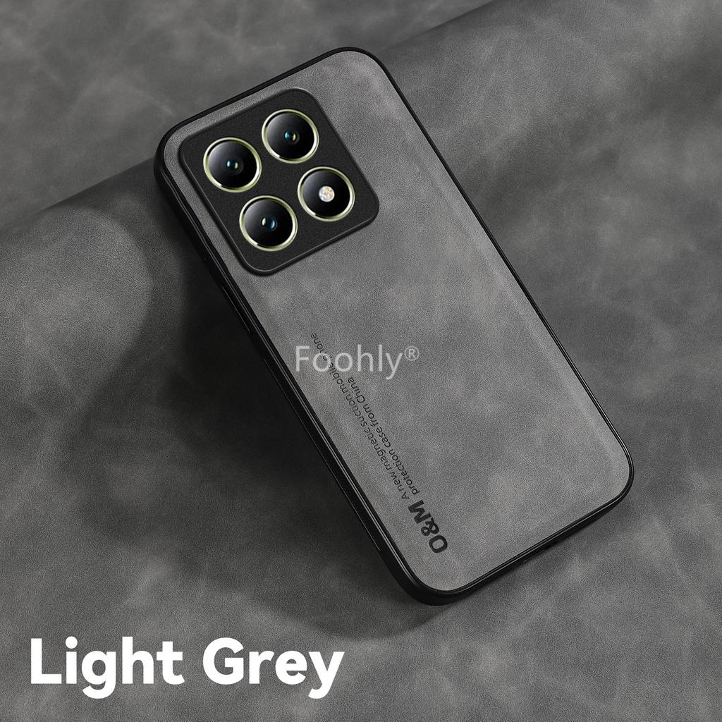 Магнитный чехол из нубука для Xiaomi 14T Pro Mi 14 5G Защитная крышка Ударопрочная задняя накладка Coque Capa Fundas