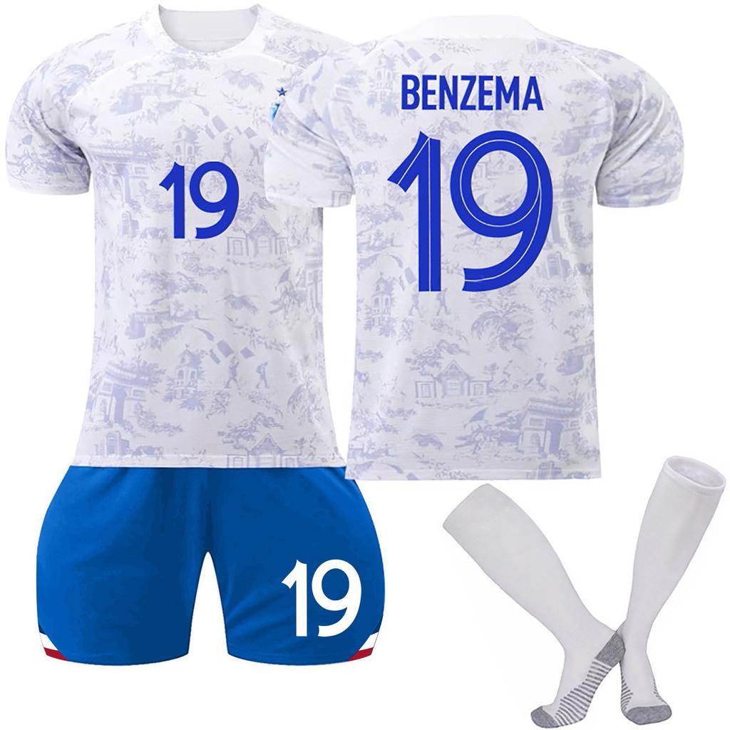 22/23 France Away Football Jerseys Shorts Socks Set New Shorts Socks Adult Sizes Outfits