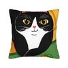Whimsical Reading Cat Pillow Cover Custom Cushion Cover Fashion Pillow Case For Sofa Home Decor