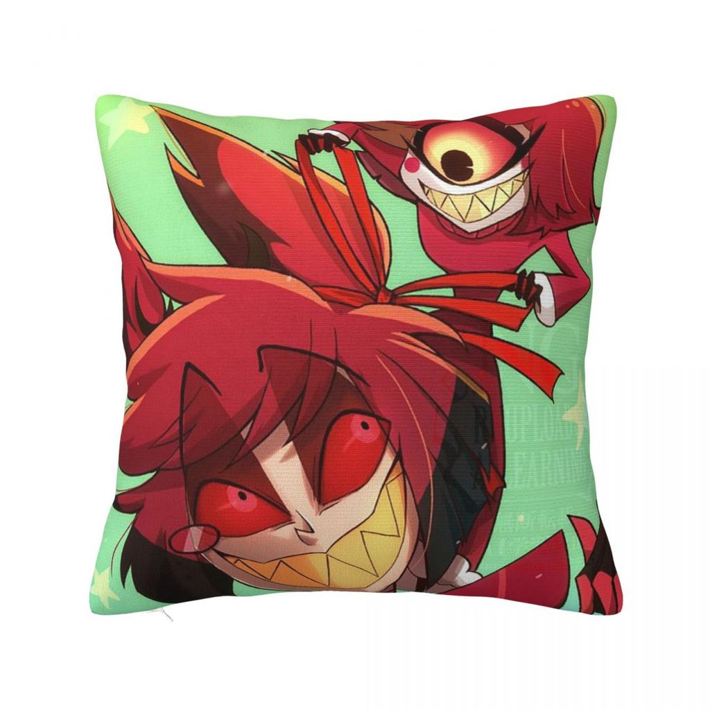 Modern Hazbin Alastor Buddy Cartoon Anime Pillowcase Cushion Comfort Throw Pillow Sofa Cushions Used for Home Living Room