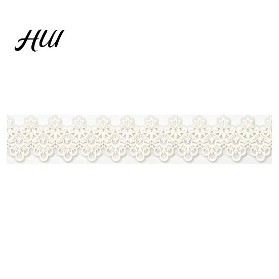 Transparent Lace Tape Pattern PET Tapes, Floral Arts Decorative Washi Tape, Frame Adhesive Masking Tapes for DIY Craft, Scrapbook, Journaling,