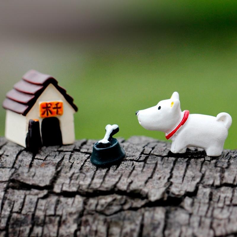 Творчество DIY суккулентные растения горшечная культура Microlandschaft фея собака украшение дома аксессуары