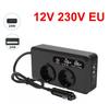Car Inverter 200W DC 12V to AC 220V 230V Car Converter Outlet Charging Port USB Type C EU Universal Socket Power Adapter