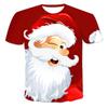 Funny Santa Claus Short Sleeve T-shirts Men Fashion 3D Print Celebrate The Holidays T-shirt Interesting Christmas Gift