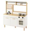 Bon Furniture Деревянная игровая кухня с реверсивным Включает Кулинария Образовательная Игрушка-кафе для игры в притворство на День Рождения Натуральная доска для мела, Дизайн, Посуда,