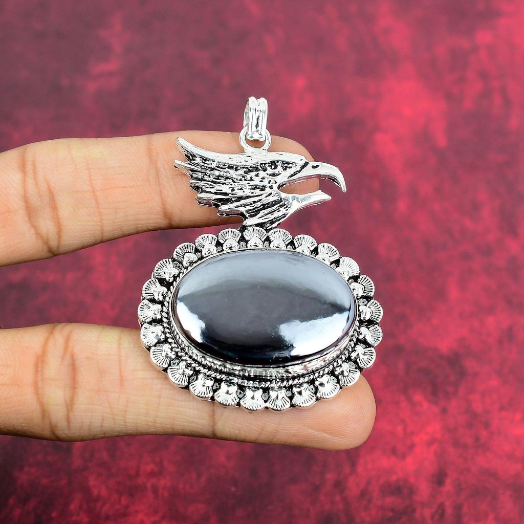 Шунгитовый кулон, Ювелирные изделия из драгоценных камней из стерлингового серебра 925 пробы, Кулон ручной работы, На День матери