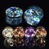6-50mm Twinkle Sequin Ear Plugs Gauges and Tunnels Double Flared Plug Ear Stretcher Expander Ear Piercing Jewelry