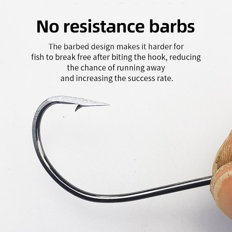 10 шт. набор рыболовных крючков с зазубринами и прокалывающим чешую лезвием – заточенное вручную острие и крючки с якорным ушком