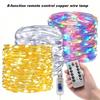 1 dona 10M100LED USB mis simli yorug'lik chiroqchasi 8 ta masofadan boshqarish rejimi bilan, yotoqxona, to'y, ziyofat, bayram bezagi uchun mos