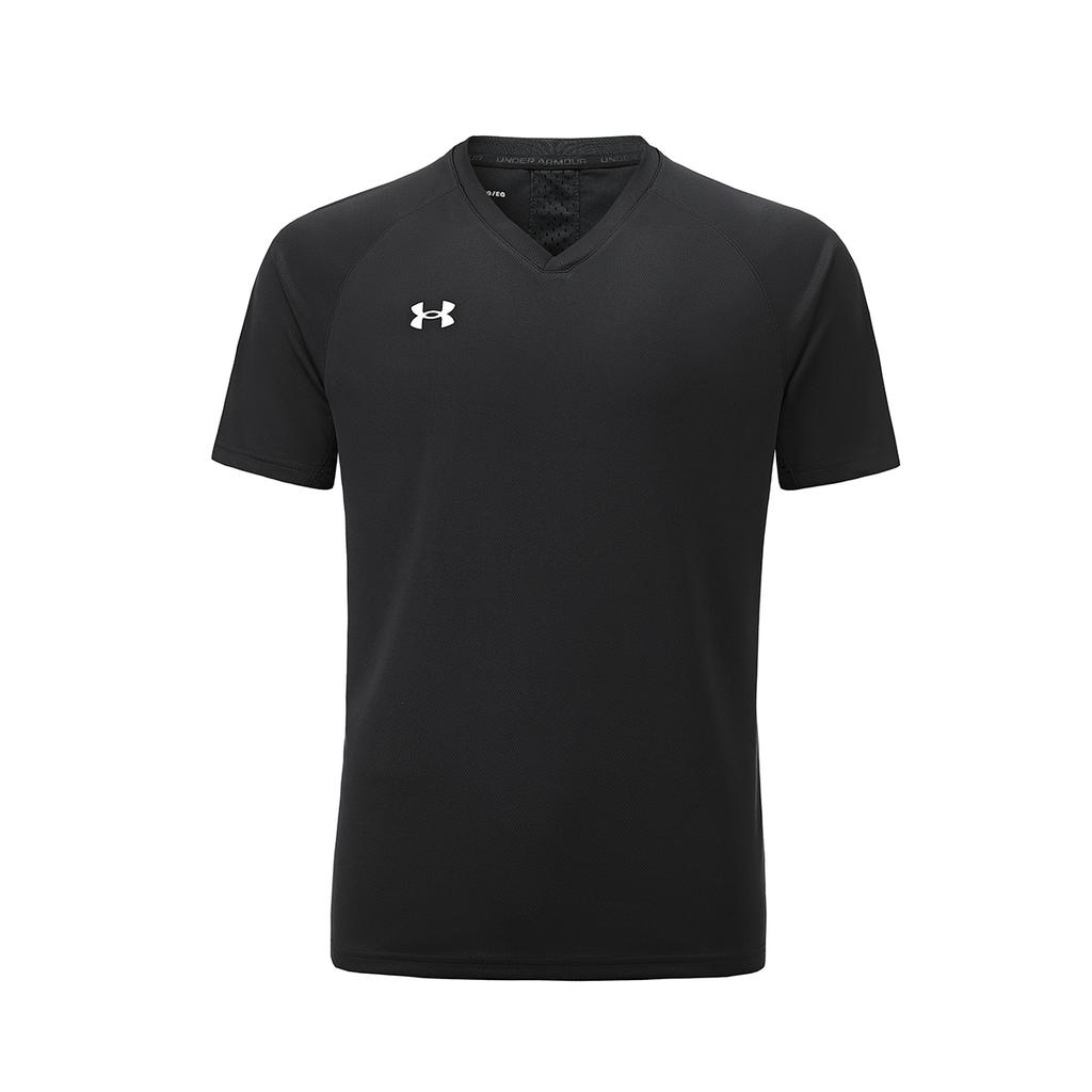 Under Armour Logo Pattern Daily Running Loose Fit Short Sleeve Jersey Casual Sports Set Unisex Sports Set Black 21500524-001+24500204-001