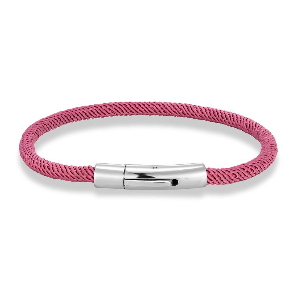 Trendy Men Minimalist Rope Bracelet Outdoor Camping Rescue Emergency Rope Bracelet For Women Stainless Steel Snap Clasp