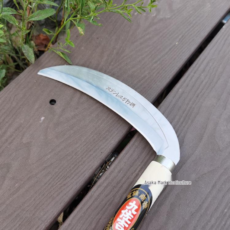 Серп для прополки и косьбы травы Jiusaoji из нержавеющей стали 195