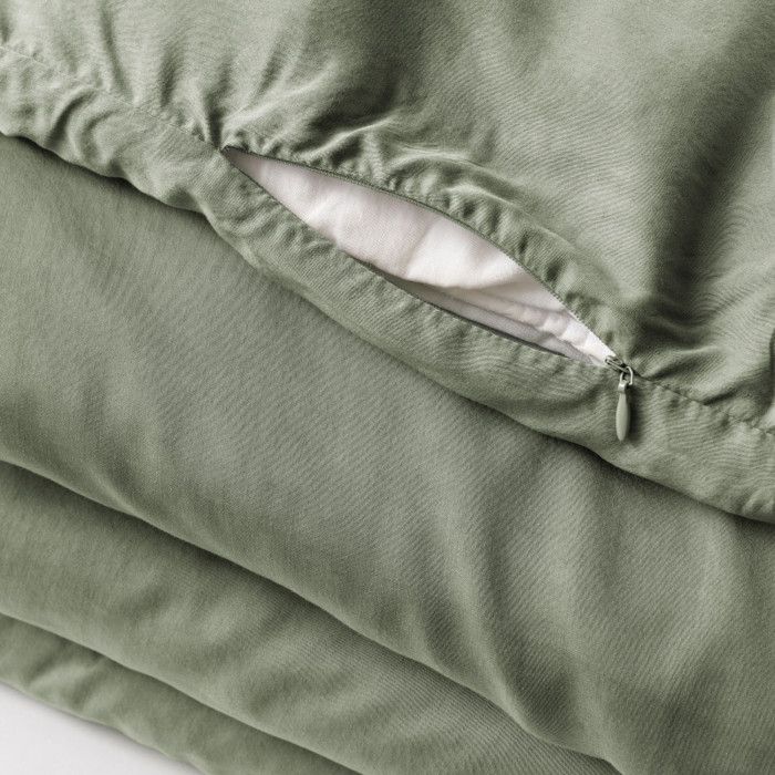 Housse de couette "Lysandre" toutes dimensions "Lyocel" L'effet Papillon - Lysandre Thym - Housse de couette 260 x 240 cm