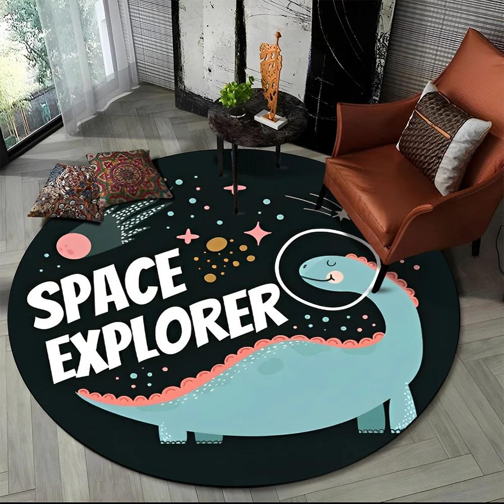 3D Ретро Серия Компас Круглый Ковер, Круглый Ковер для Гостиной Спальни Декор Подстилка Под Ноги Дивана Нескользящий Коврик для Пола Подарок