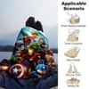 Superhero Adventure Flannel Blanket Super Soft Warm Cozy Blanket For Sofa Bed Office Travel Allseason Home Decor Gift