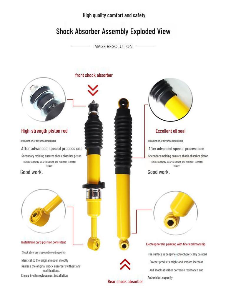 Mazda BT50 2012+ Yellow Spring Shock Absorber Lift Kits