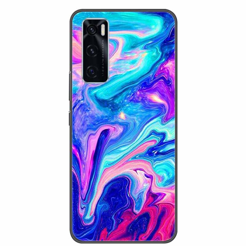 Для Vivo V20 SE Чехол Мраморный Силиконовый Мягкий Бампер из ТПУ Чехол-накладка Для Vivo V20 SE Задняя крышка Чехлы для VivoV20 SE V20SE V 20 SE