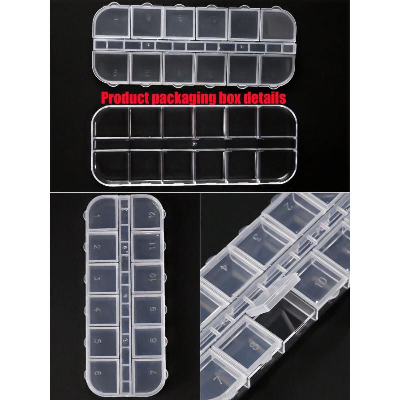 12 Grids Clear Rhinestones Flatback Shiny Crystal Ab Nail Art Gems With Tweezer And Rhinestone Picker Dotting Pen Nail Art Tools For Nails