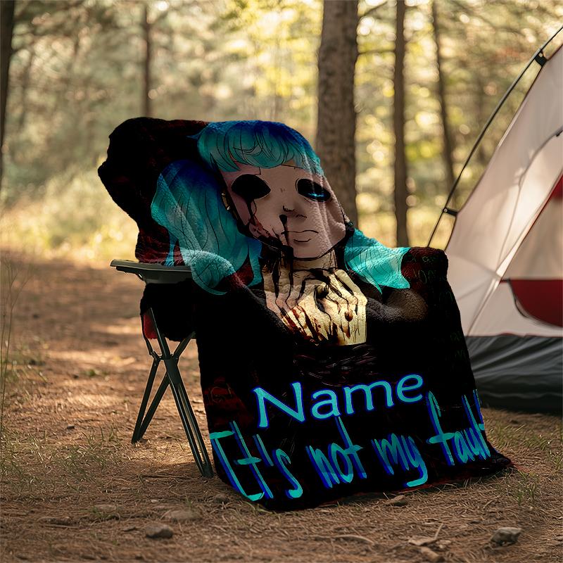 Personalized Custom Name Blanket - Sally Face Print Design,Blanket for Sofa,Bed,Travel,Camping - Soft and Warm, Great Gift